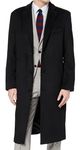 The Platinum Tailor Mens Black Overcoat Wool & Cashmere Warm Winter Mod Cromby Coat Black Lining (UK, Numeric, 42, Regular, Regular, Black)