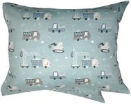 ZPECC Toddler Pillow with Pillowcase - 13x18 Organic Cotton Hypoallergenic Small Kids Travel Pillow for Sleeping Crib Daycare Nursery Stroller (Intended for Age 2 and up) Truck