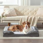FURTIME Orthopedic Dog Beds for Large Dogs, Washable Dog Couch with Ultra Comfy Supportive Foam, Egg Foam Dog Beds Large Sized Dog with Removable Cover, Large Pet Sofa Bed Waterproof, Nonskid Bottom