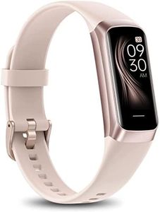 Fitness Tracker with 24/7 Heart Rate Blood Oxygen Sleep Monitor,Activity Tracker with 1.1" AMOLED Touch Color Screen, Multiple Sport Modes Step Counter,IP68 Waterproof for Women Men (Pink)