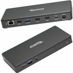 Plugable USB C Docking Station Dual Monitor 2 HDMI Ports, Power Delivery Dock, Dual 4K Monitor for Windows, ChromeOS, 1x USB-C, 3X USB, Ethernet, and Audio - Driverless (UD-MSTH2)