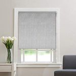 Kayra Decor Blackout Big Circle Roller Blinds for Windows- Room Darkening Blinds for Home Office, Size- 54"(W) X 72"(H), Grey