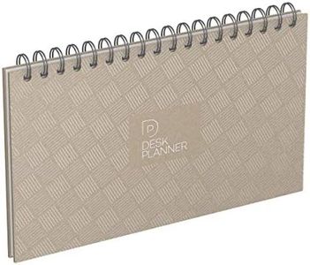 LECAS Agenda civil Desk planner perpétuel Semainier Format 24x14cm Reliure intégrale Couverture carton