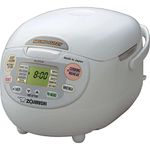 Zojirushi NS-ZCC18 Neuro Fuzzy Rice Cooker & Warmer, 10 Cup, Premium White, Made in Japan