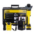 STANLEY FATMAX SCG400M2K-B1 20V 4.0Ah 100mm Cordless Brushed Grinder with 2pcs Batteries & 1pc Charger for Home, Mechanic, Tradesmen & Professional Use, 2 Year Warranty, YELLOW & BLACK