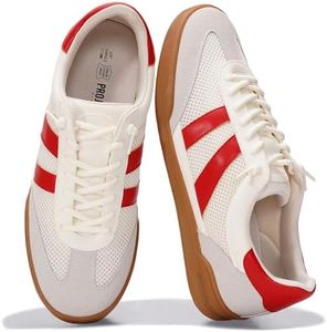 Project Cloud Mens Shoes – Memory Foam Insole Mens Sneakers – Lightweight & Non Slip Lace Up Casual Shoes for Men – Everyday Fashion Men Sneakers (HISVERDICT,Red,7)