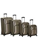 Rockland Luggage Impact Spinner 4 Piece Luggage Set, Olive, One Size