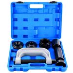 DASBET Ball Joint Removal Tool Kit | Ball Joint Press & U Joint Removal Kit Heavy Duty Ball Joint Press Fits Most 2WD and 4WD Cars Light Trucks 10PCS Ball Joint Service Tool Bushing Press Kit (Blue)