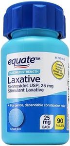 Healthy Surplus Equate Maximum Strength Stimulant Laxative, 25 mg Sennosides USP, 90 Tablets and Vital Volumes Constipation Tips Card | Bundle