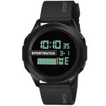 SWADESI STUFF Silicone Sport Watch Multi Function Day And Date Digital Back Light Sport Watch Mens And Boys (Black), Band_Multicolor