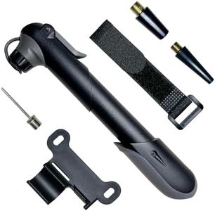 Pqzxrwnk 120 PSI Mini Bike Pump for Emergency Roadside Repair - Portable Bicycle Frame Pump for Road & Mountain Bikes - Fits Presta & Schrader - Compact & Durable, with Ball Needle for Sports Ball