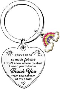 HULALA Regalo di ringraziamento per donne, amici, insegnante, mentore, tutor, colleghi, infermiere, hai fatto così tanto per me, I Thank You From The Bottom Of My Heart, portachiavi portachiavi,