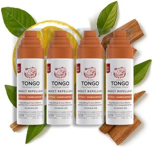 Grand Tongo DEET-Free Insect Repellent Spray, 12 Hour Mosquito Protection, Picaridin Pump Spray, 3 oz, Citrus + Sandalwood, 4 Pack