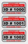 McAuley Asset Tags (1.5" x 0.75" / 