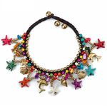 Yellow Chimes Anklets for Women Bohemian Starfish Charms Beaded Bracelet/Anklet for Women and Girls