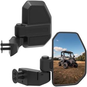 Ranger Side View Mirrors Door Mounted, The Spring Back Feature Allows Easy Reset After Fold, SHEJISI Upgraded UTV Mirrors for Full Door 2018-2025 Polaris Ranger Crew SP XP 570 1000, Polaris NorthStar