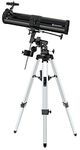 Bresser Telescope 76/700 Saturn Explorer EQ Mirror Telescope according to Newton with 3-Leg Tripod Made of Aluminium, EQ Mount, Smartphone Camera Adapter and Extensive Accessories for Beginners