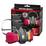3M Pro Quick Latch Half Facepiece Reusable Respirator All-in-One Kit, Multi-purpose, M (1 Mask and 1-pair Cartridges)
