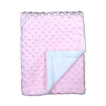 Plumbunny – Two Layer Super Soft –Minky Dot Blanket – Receiving & Ac Blanket For Baby – 0-1 Year Baby – Unisex (30" X 40") Pink, Lightweight