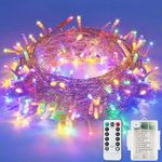 LITYBY Fairy Lights Battery, 12M/120LED Christmas Fairy Lights, 8 Modes Battery Fairy Lights Wterproof, Fairy Lights for Bedroom Indoor Outside Garden Wedding Xmas Decorations(Multi-Coloured)