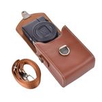 Rieibi Camera Case for Sony RX100 & HX Series - Retro Leather Case for Ricoh GR IIIx/Ricoh GR III II/Canon G7X II/G7X III / SX720/SX730/SX740 / G9X/G9X II - Brown