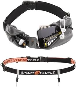 Sport2People Running Belt USA Patented - Fanny Pack for Hands-Free Workout - iPhone X 6 7 8 Plus Buddy Pouch for Runners - Freerunning Reflective Waist Pack Phone Holder