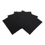 Komonee Microfibre Black Cleaning Cloths For Glasses Sunglasses Lenses Electronics Mobile Phones Cameras Laptops Tablets TV's Jewellery Silverware LCD Screens (Pack of 5)