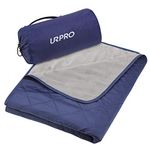 URPRO Waterproof Warm Fleece Outdoor Blanket Extra Large Lightweight Portable with Carry Bag for Stadium, Picnic, Camping, Beach, Dogs, Sofa Blue