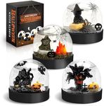 4PCS Halloween DIY Snow Globe Kit, 