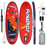 FunWater Kids Stand up Paddle Board Inflatable Paddle Board for Kids with Premium Full Set of SUP Accessories、White Kids Paddle、SUP Carrier Shoulder Strap Ideal Gift 7'11"x 30"x 4"