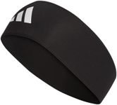 adidas Alphaskin Wide Fit Sports Headband, Black/White, One Size