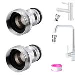 Kitchen Mixer tap Garden Hose Pipe Connector with PTFE Tape, Connection for Indoor taps,Mixer tap Hose Adaptor,Fitting Water Connector for Kitchen tap and Bathroom (set2)