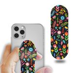 Regor Tabletop Finger Grip & Mobile Holder Mobile Stand Phone Holder for Hand & Mobile Back Holder Grip Great for Selfie & Works as iPhone Stand & Android Phone Stand - Floral