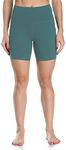 Colorfulkoala Women's High Waisted Biker Shorts with Pockets 6" Inseam Workout & Yoga Tights(XL, Emerald Green)