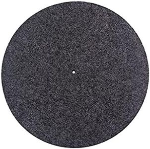 Alnicov 2MM Thick Anti-Static Felt Platter Turntable Mat Anti-Vibration Slipmat Audiophile For LP Vinyl Record Players Gray