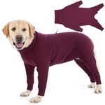Cyponpy Warm Dog Coat with Legs Turtleneck Dog Fleece Jumper Dog Sweaters for Medium Large Dogs Winter Clothes Dog Jacket Fleece Dog Coat Cold Weather Dog Pajamas Full Body Whippet Coat Greyhound Coat