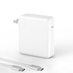 Mac Book Pro Charger - 96W USB-C Power Adapter,Compact and Foldable Fast Charger for MacBook Air, Samsung Galaxy, iPad Pro, and All USB C Devices, 6.6 ft USB C to USB C Cable Included