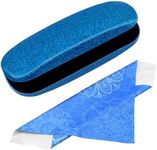 Hard Shell Shiny Glasses Cases Eyeglasses Sunglasses Case with Matching Cleaning Cloth