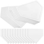 Wettarn 12 Pcs Home Plate Baseball Softball Rubber Home Plate Portable Throw Down Plate for Gym Teachers, Skill Camp Instructors, Backyard Batting or Pitching Practice Training, White