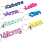 Personalised keyring for kids, Name Tags, Stocking Filler, 3D Keyring