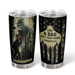 Gifts For Dad - Birthday Gifts For Dad From Daughter Son Kids Wife, Father's Day Gifts, Presents For Dad, Gifts for Men, Bonus Dad, Step Dad - Stainless Steel Tumbler 20oz - Dadsquatch Like A Dad