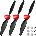 FLYCOLOR 3 Sets P51 Rc Plane Propeller with Propeller Savers and Adapters for VOLANTEXRC 761-5 Airplane and Tr-p51d