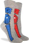 Good Luck Sock Women's Rock 'Em Sock 'Em Robots Socks, Adult, Shoe Size 5-9