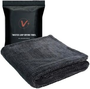VIKING V+ Premium Microfiber Towel for Car Drying, Twisted Loop, Soft and Super Absorbent, Thick 1200gsm Towel for Car Detailing Kit, Grey, 24 Inch x 36 Inch, 1 Pack