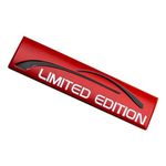 Sakuun Limited Edition 3D Metal Chrome Sticker Emblem Badge-Stylish Logo for Cars, Bikes & More- Size 9x2.4cm- Premium Vehicle Accessory Red.