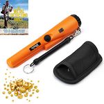 Metal Detector,Portable Waterproof Handheld Detector Treasure Metal Finder Probe Detectors with Holster, Pinpointer Detectors Wand for Locating Gold, Coin,Silver,(Three Mode) Orange