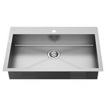 American Standard 18SB6332211.075 Edgewater 33" x 22" ADA Single Bowl Stainless Steel Kitchen Sink