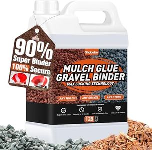 Shabebe Mulch Glue, Gravel Binder 1Gallon Lasts Up to 2 Years, Rock Glue for Landscaping Strong Adhesion of Pea Gravel Stabilizer Landscape, 90% Super Gravel Hold, Stone Binder for Pine Straw&Mulch