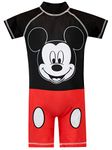 Disney Boys Mickey Mouse Swimsuit Red Age 2 to 3 Years