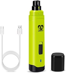 Casfuy Dog Nail Grinder Upgraded - Professional 2-Speed Electric Rechargeable Pet Nail Trimmer Painless Paws Grooming & Smoothing for Small Medium Large Dogs & Cats (Green)